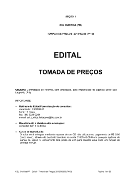 Edital Ag. Estilo S&atilde;o Leopoldo RS