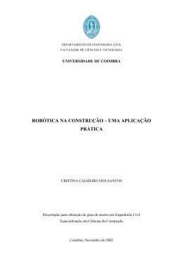 rob&oacute;tica na constru&ccedil;&atilde;o - Reposit&oacute;rio Cient&iacute;fico do IPCB