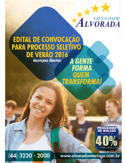 Edital - Faculdade Alvorada