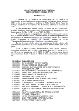SECRETARIA MUNICIPAL DE FAZENDA