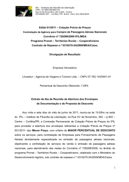 Publica&ccedil;&atilde;o de Resultado - IFIL - Instituto de Filosofia da Liberta&ccedil;&atilde;o