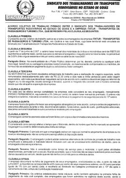 ACORDO - ITATUR - Transportes de Passageiros e Turismo LTDA