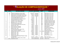 " RELA&Ccedil;&Atilde;O DE COMPRAS/SERVI&Ccedil;OS "