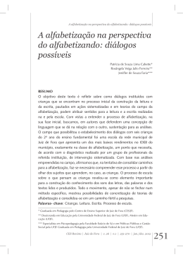 A alfabetiza&ccedil;&atilde;o na perspectiva do alfabetizando