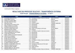 resultado do processo seletivo