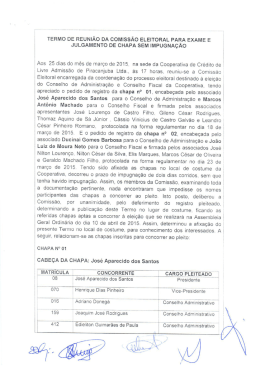 Termo da reuniao comissão Eleitoral