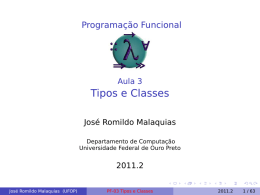 3. Tipos e classes - Decom
