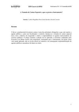 1 A Tomada de Contas Especial: a que se presta o