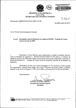 Tomada de Contas Anual do exercício de 2009