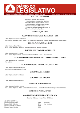 DI&Aacute;RIO DO LEGISLATIVO - 06/06/2012