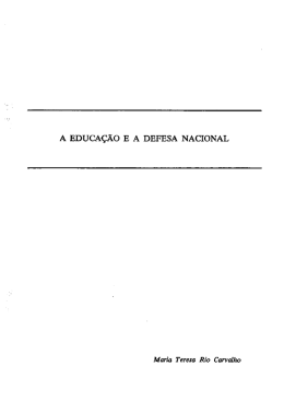 A EDUCA&Ccedil;&Atilde;O E A DEFESA NACIONAL