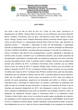 Ata do CONDEP – História Nº 13/DEHIST/2013