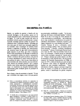 l EM DEFESA DA FAMÍLIA