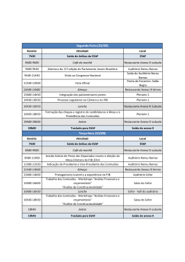 Confira a programação completa do Parlamento Jovem Brasileiro