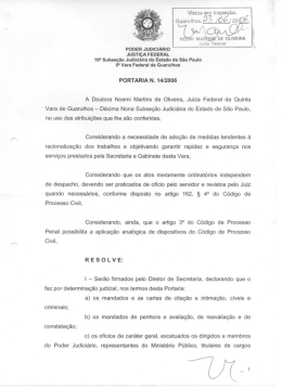 Portaria 14/2006 - Justi&ccedil;a Federal