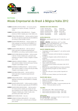 Missão Empresarial do Brasil à Bélgica/Itália 2012