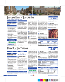 Jerusalém e Jordânia / Israel e Jordânia