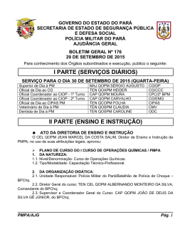 BG 176 - De 29 SET 2015 - Proxy da Polícia Militar do Pará!