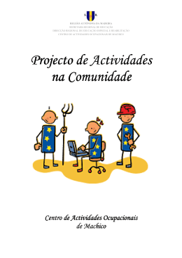 Projecto de Actividades na Comunidade