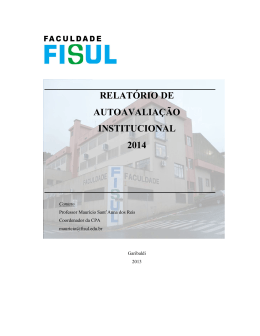 RELATÓRIO DE AUTOAVALIAÇÃO INSTITUCIONAL 2014