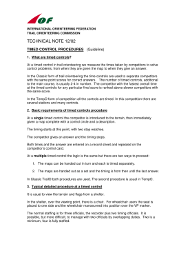 TECHNICAL NOTE 12/02 - International Orienteering Federation