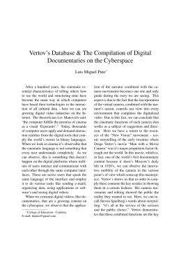 Vertov`s Database & The Compilation of Digital