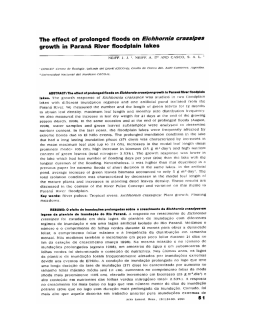 The effect of prolonged floods on Eichhornia crassipes growth in
