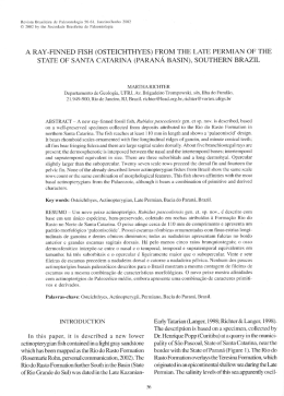 (osteichthyes) from the late permian of the state of santa catarina