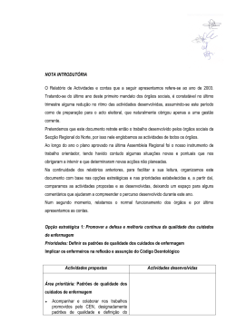 Relat&oacute;rio e Contas 2003