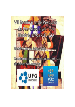 VII Semin&aacute;rio de Pesquisa da P&oacute;s-Gradua&ccedil;&atilde;o em