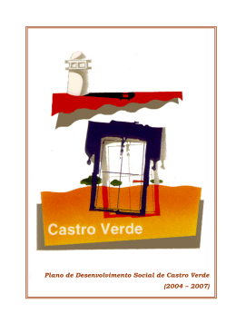 (2004 – 2007) Plano de Desenvolvimento Social de Castro Verde