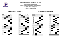 Col&eacute;gio Provid&ecirc;ncia &ndash; Avalia&ccedil;&atilde;o por &Aacute;rea