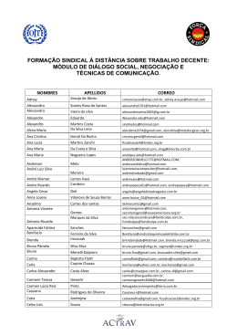 forma&ccedil;&atilde;o sindical &agrave; dist&acirc;ncia sobre trabalho decente
