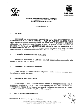 Resultado/Julgamento - Relat&oacute;rio
