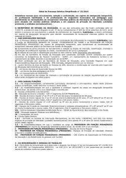 Professores Habilitados e Pedagogos