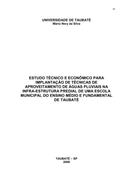 estudo t&eacute;cnico e econ&ocirc;mico para implanta&ccedil;&atilde;o de t&eacute;cnicas de