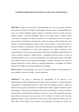 A RESPONSABILIDADE DOS S&Oacute;CIOS NA