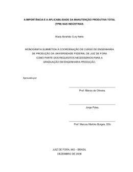 (TPM) NAS INDÚSTRIAS. Wady Abrahão Cury Netto MONOGRAFIA