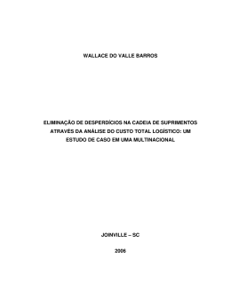 Elimina&ccedil;&atilde;o de desperd&iacute;cios na cadeia de suprimentos atrav&eacute;s da