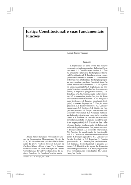 Justi&ccedil;a Constitucional e suas fundamentais fun&ccedil;&otilde;es