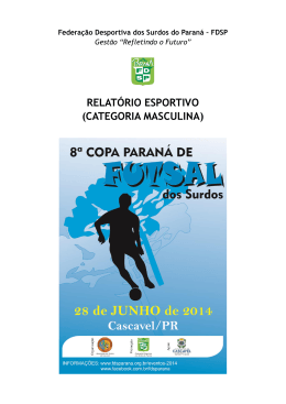 8ª Copa Paraná de Futsal dos Surdos