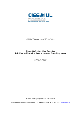 CIES e-Working Paper N.º 105/2011 Young Adults of the - iscte-iul