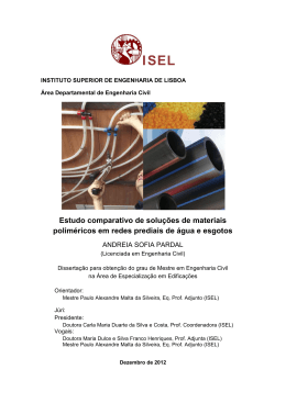 Estudo comparativo de solu&ccedil;&otilde;es de materiais polim&eacute;ricos em redes