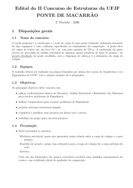 Edital do II Concurso de Estruturas da UFJF PONTE DE MACARR&tilde;AO