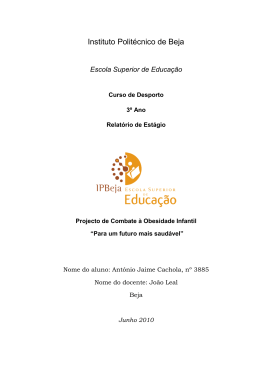 Projeto de Combate &agrave; Obesidade Infantil 2009/2010