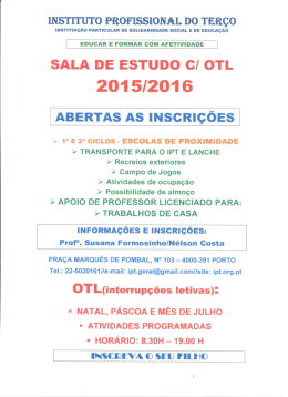 sALA DE ESTuDo c/ oTL 201 5/201 6