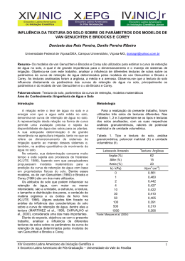 1 INFLU&Ecirc;NCIA DA TEXTURA DO SOLO SOBRE OS