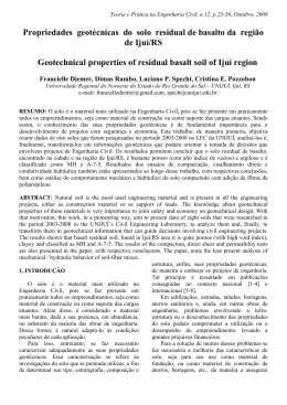 Propriedades geot&eacute;cnicas do solo residual de