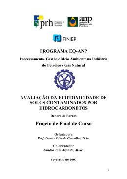 Projeto de Final de Curso