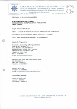 FRACCAROLI & SANCHES PE&Ccedil;AS PARA REFRIGERA&Ccedil;&Atilde;O LTDA